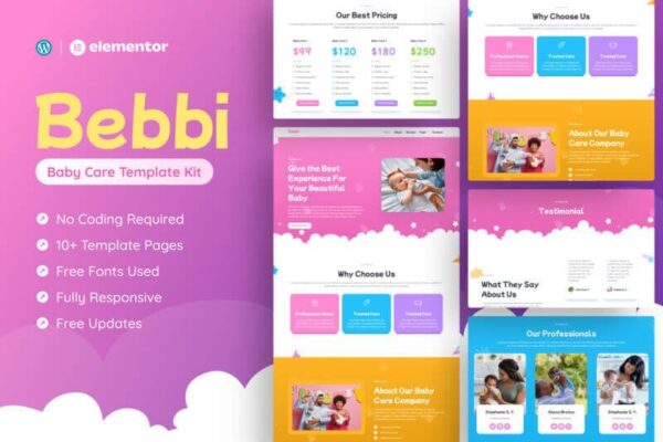 قالب آماده المنتور مدرسه هنر و موسیقی Bebbi